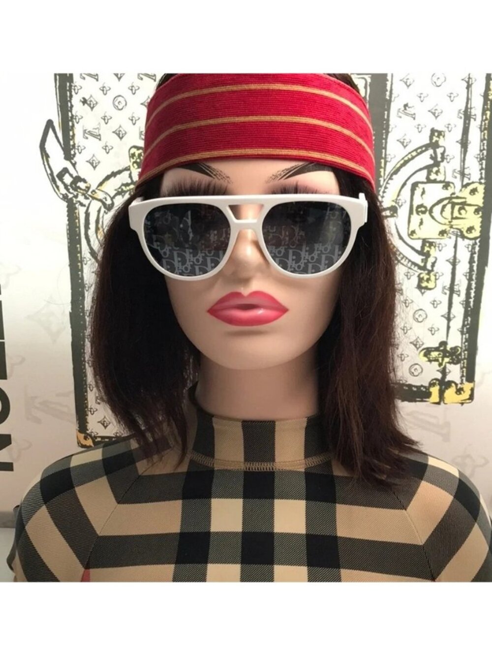 New Authentic Dior White Acetate Sunglasses DIOR B23 R 11 - Picture 4 of 11